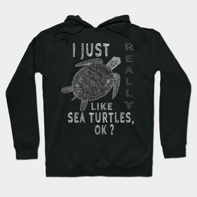 I just really like sea turtles, ok Hoodie by salah_698